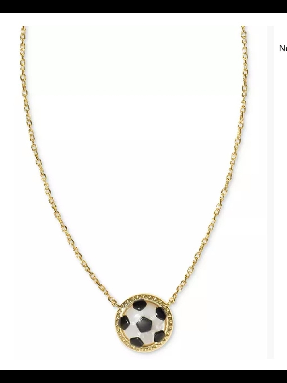 Kendra Scott Gold Soccer Ball Pendant Necklace - Women Jewelry
